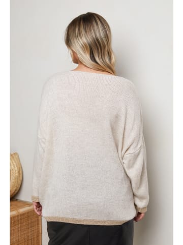 Plus Size Company Sweter "Corry" w kolorze kremowym