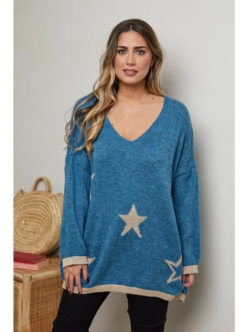 Plus Size Company Pullover "Corry" in Blau