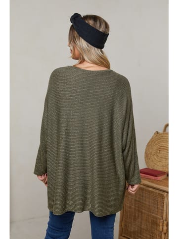 Plus Size Company Sweter "Daliah" w kolorze khaki
