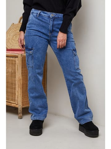 Plus Size Company Dżinsy "Marge" - Comfort fit - w kolorze niebieskim