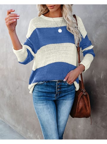 LA Angels Sweter w kolorze niebiesko-kremowym