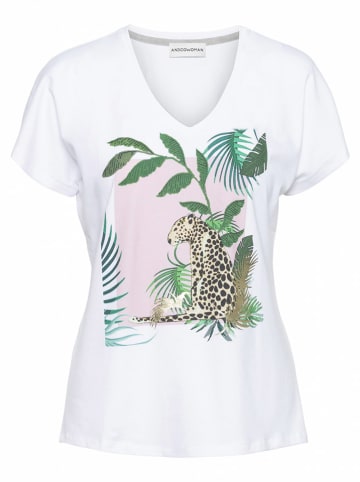&Co Woman Shirt "Suzan Tiger"  in Weiß