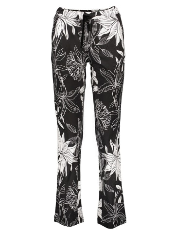 LASCANA Pyjama-Hose in Schwarz/ Weiß