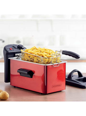 KITCHENCOOK Fritteuse "K-Fry" in Rot - 3 l