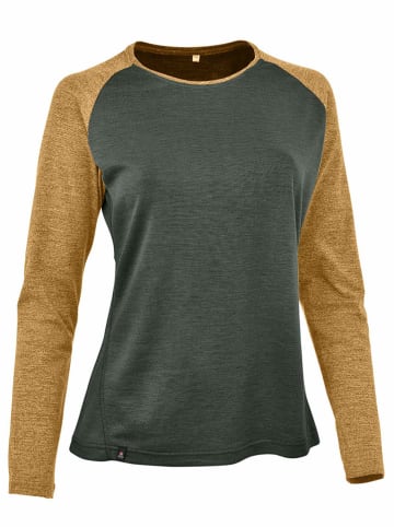 Maul Sport Funktionsshirt "Eibelkopf" in Khaki/ Gelb