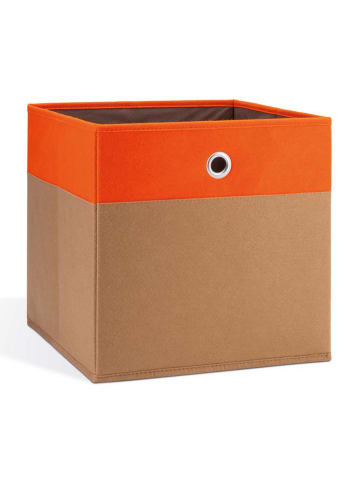 Remember Aufbewahrungsbox "Tosca" in Beige/ Orange - (B)32 x (H)32 x (T)32 cm