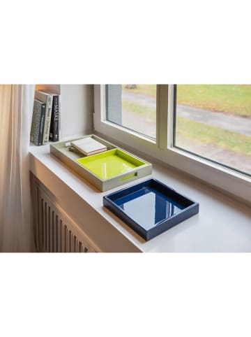 Remember 3-delige set: dienbladen "Trias" groen/donkerblauw/lichtgrijs