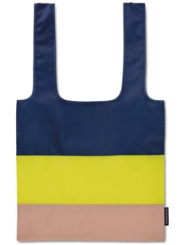 Remember Shopper "Neo'' donkerblauw/geel - (L)69 x (B)42,4 cm