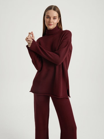 BGN Rollkragenpullover in Bordeaux