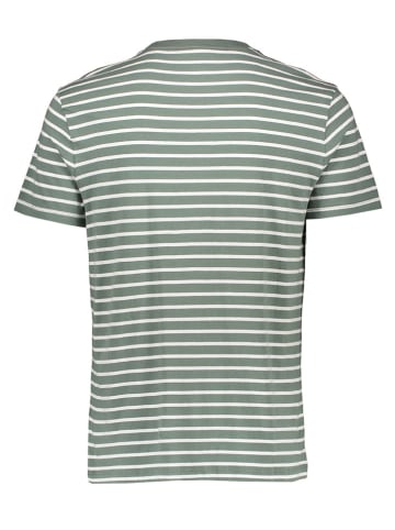 GAP Shirt in Grün/ Weiß
