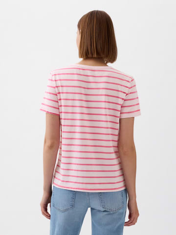 GAP Koszulka w kolorze różowo-białym
