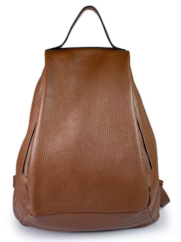 Lia Biassoni Leder-Rucksack "Cixerri" in Braun - (B)23 x (H)33 x (T)12 cm