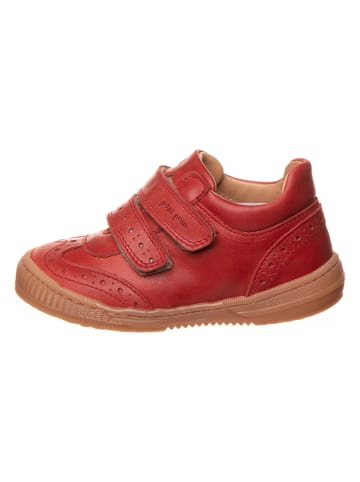 POM POM SkÃ³rzane sneakersy w kolorze czerwonym
