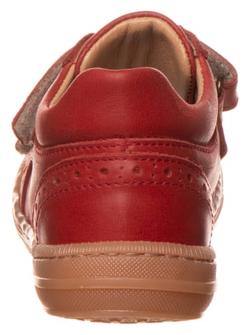 POM POM Leder-Sneakers in Rot
