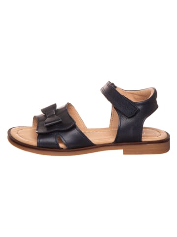 POM POM Leren sandalen zwart