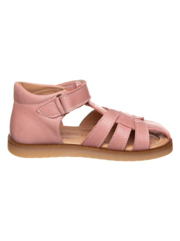 POM POM Leder-Halbsandalen in Rosa