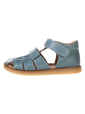 POM POM Leren enkelsandalen donkerblauw