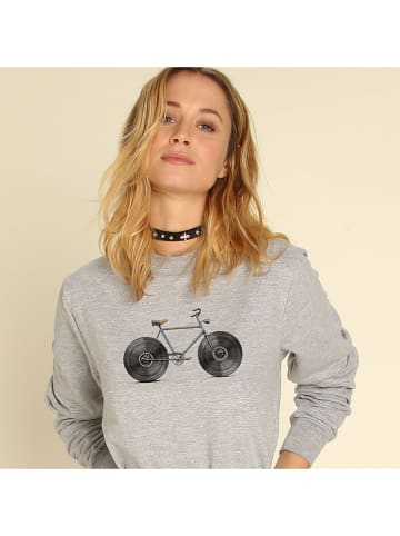 WOOOP Sweatshirt "Velophone" in Grau