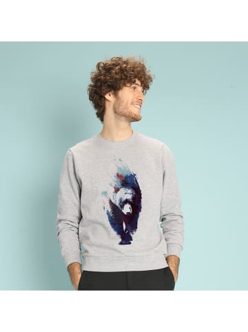 WOOOP Sweatshirt "Blue bear" in Grau