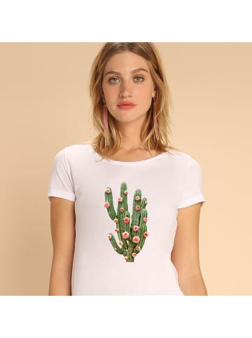 WOOOP Shirt "Cactus and roses" wit