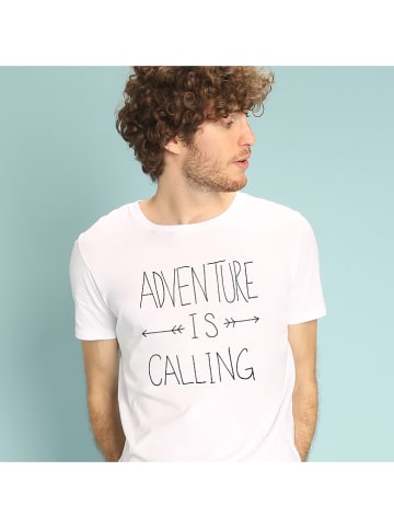 WOOOP Shirt "Adventure is calling" in Weiß