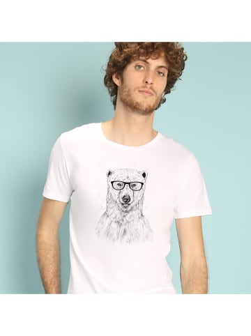 WOOOP Shirt "Geek bear" in Weiß