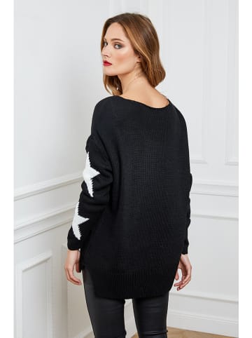 Plume Sweter "Tami" w kolorze czarno-białym