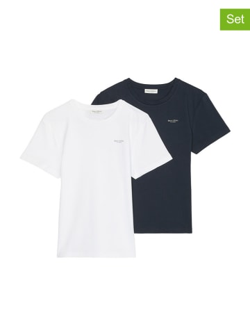 Marc O'Polo 2-delige set: shirts donkerblauw/wit