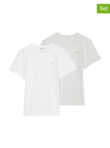 Marc O'Polo 2er-Set: Shirts in Weiß/ Grau