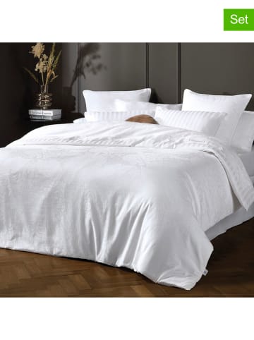 CXL by Christian Lacroix 2-delige set: satijnen beddengoedsets wit