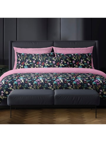 CXL by Christian Lacroix Satin-Bettwäsche-Set in Dunkelblau/ Rosa