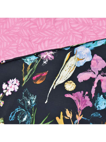 CXL by Christian Lacroix Satin-Bettwäsche-Set in Dunkelblau/ Rosa