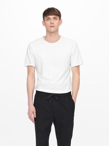 ONLY & SONS Koszulka "Benne" w kolorze białym