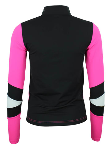 Peak Mountain Koszulka funkcyjna "Athos" w kolorze różowo-czarnym