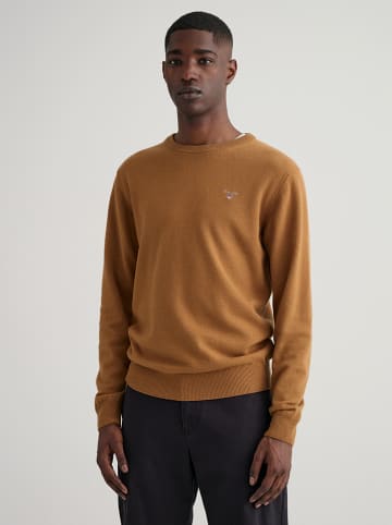 Gant Wełniany sweter w kolorze jasnobrązowym