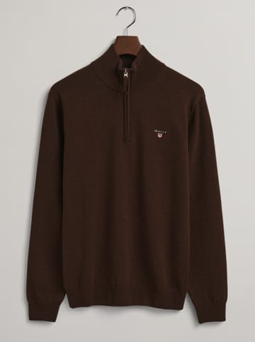 Gant Wełniany sweter w kolorze brązowym