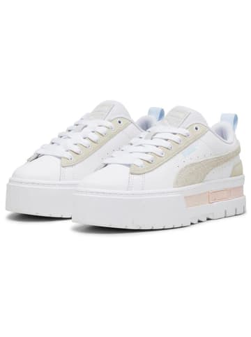 Puma Skórzane sneakersy "Mayze" w kolorze białym ze wzorem