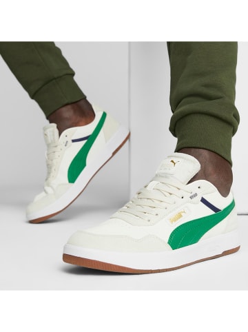 Puma Skórzane sneakersy "Court Ultra 75 Years" w kolorze zielono-białym