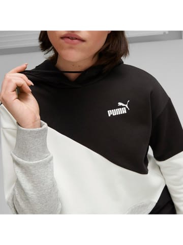 Puma Hoodie "Power" in Schwarz/ Weiß/ Grau