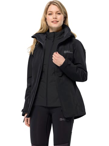 Jack Wolfskin 3in1-functionele jas "Bergland" zwart