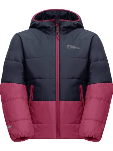 Jack Wolfskin Steppjacke "Two Hills" in Dunkelblau/ Pink