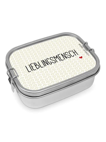 ppd Edelstahl-Lunchbox "Lieblingsmensch" - (B)16,5 x (H)6 x (T)14 cm