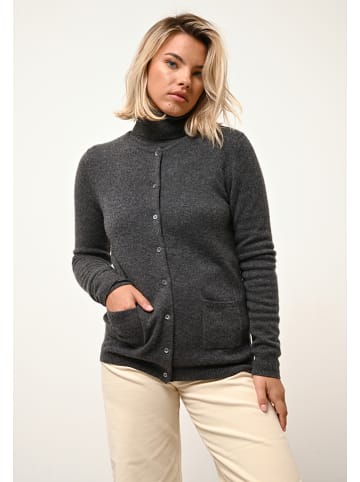 Just Cashmere Kaszmirowy kardigan "Katharine" w kolorze antracytowym