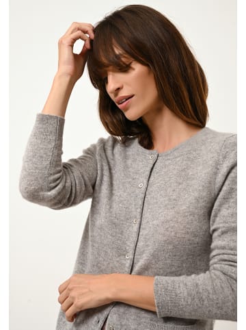 Just Cashmere Kaschmir-Cardigan "Katharine" in Grau