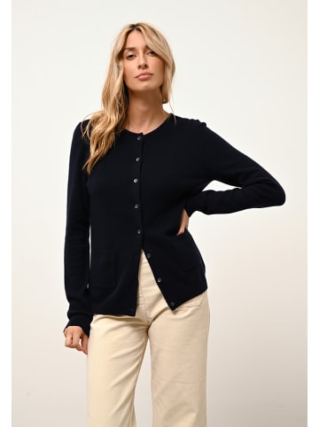 Just Cashmere Kaszmirowy kardigan "Katharine" w kolorze granatowym
