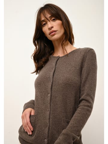 Just Cashmere Kaszmirowy kardigan "Katharine" w kolorze brązowym