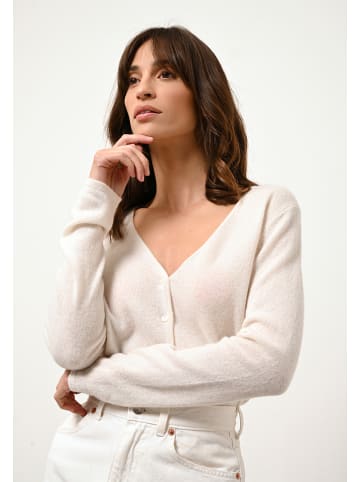 Just Cashmere Kaschmir-Cardigan "Norma" in Weiß