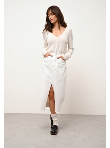 Just Cashmere Kasjmieren vest "Norma" wit