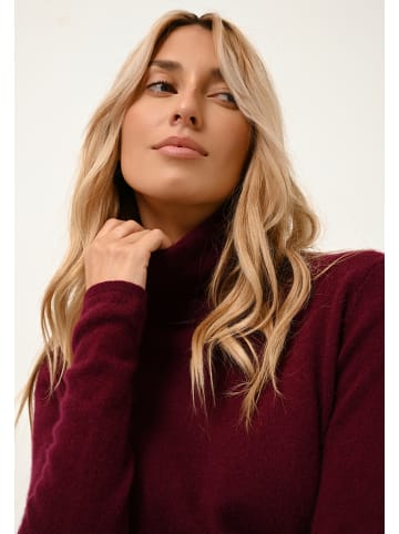 Just Cashmere Kaschmir-Rollkragenpullover "Ava" in Bordeaux