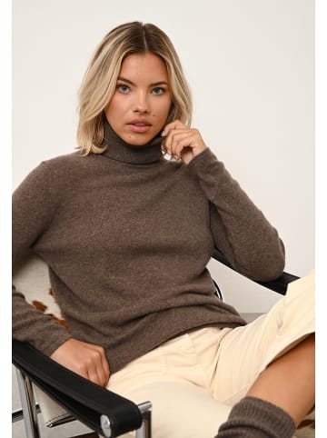 Just Cashmere Kaschmir-Rollkragenpullover "Ava" in Braun